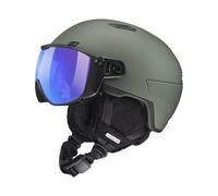 Julbo - Ski/Snowboard helmet with visor - Globe Evo Reactiv HC 1-3 Dark Green for Women - Size 54-58 cm Green 54-58 cm