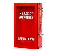 JULEASEL Break in Case of Emergency Box w/Hammer, Money Box for Cash Gift | Personalized Prank Gag Gift for Birthday Holiday, Funny Office Desk Decor, White Elephant Gift for Friend Coworker Family