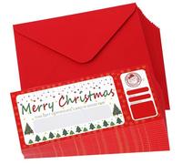 JULEASEL Christmas Gift Certificates, 20 Pcs Personalized Blank Certificates with Envelopes for Christmas, Gift Certificates for Kids, Fill in Your Merry Christmas Gift Idea for Kids