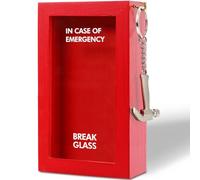 JULEASEL Funny Gift Emergency Box w/Hammer, Break in Case of Emergency Box, Personalized Prank Gag Gift for Birthday Holiday, Funny Desk Decor, White Elephant Gift for Friend Coworker Family