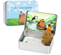 JULEASEL Little Pocket Capybara Mini Capybara Tin Desk Decor Back to School