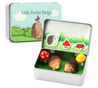 JULEASEL Little Pocket Hedgie, Mini Hedgehog Sense in Tin Box, Resin Animals, Cute Hedgehog Collectible Gift, Travel Buddy, Gift for Friends, Coworkers