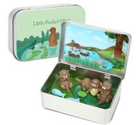 JULEASEL Little Pocket Otter, Cute Otter Friend in Tin Box, Travel Buddy, Gift for Kids, Friends, Coworkers