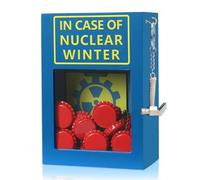 JULEASEL Nuclear Winter Bottle Cap Stash Box, 30 Red Caps Gag Gifts for Men