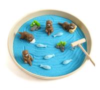 JULEASEL Otter Zen Garden for Desk Mini Zen Garden Kit Calming Desk Decor