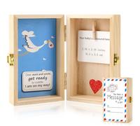 JULEASEL Pregnancy Announcement Keepsake Box with Ultrasound Holder - Pregnancy Reveal to Husband, Parents, Grandparents, Aunt & Uncle, Personalized Baby Announcement Surprise Gift Ideas