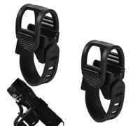 Juleioube 2 Pcs Bicycle Flashlight Mount Durable Bicycle Headlight Holder Adjustable Bike Torch Clamp for Cycling Mountain Road Bike Motorcycle