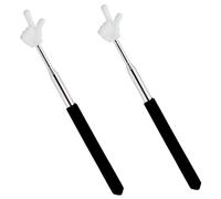 Juleioube 2 Pcs Telescopic Teacher Pointer Retractable Finger Pointer Stick Extendable Mini Classroom Pointer for Presentations Teaching Lecture Office