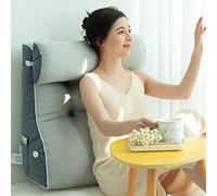 JULEMY Reading And TV Pillow,Wedge Pillow,Back Support Pillow,Bed Rest Cushion,Professional Backrest Cushion,Sofa Bed Triangular Back Lumbar Support Reading Pillow For Books,Gaming Or Watching TV