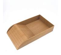 juler Tortoise Wood Grain Bath Tub Tortoise Lizard ABS Plastic Stepped Food Bowl Climbing Pet Sun Terrace (Brown)