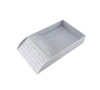 juler Tortoise Wood Grain Bath Tub Tortoise Lizard ABS Plastic Stepped Food Bowl Climbing Pet Sun Terrace (White)