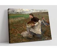 Jules Bastien-Lepage October Canvas Wall Art Picture Print - 24 inch wide x 16 inch high (Frame Depth 30mm)