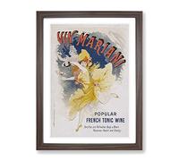 Jules Cheret Artwork No.21 Classic Painting Framed Print | A3 Walnut Framed Wall Art | Ready to Hang | Classic Historical Picture | Living Room Bedroom Lounge Office