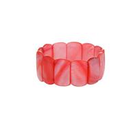 Jules D.Chunky Beaded Bracelets Colorful Natural Shell Stretch Bracelets Rectangle Boho Bracelets for Women, L, Shell, no gemstone
