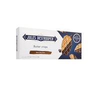 Jules Destrooper Butter Crisp Biscuit Collection - Premium Butter Crisps with Belgian Chocolate & Caramel Coatings, Luxury Biscuit, Perfect for Gifting (Dark Chocolate)