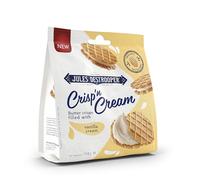Jules Destrooper Crisp ’n Cream Butter Crisps Filled with Cream, Pack of 2 (114g Each) | Belgian Butter Biscuits | Premium Snack Gift (Vanilla)