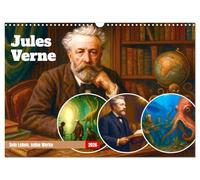 Jules Verne. His life, his works UK-Version (Wall Calendar 2026 DIN A3 Landscape), CALVENDO 12 Month Wall Calendar