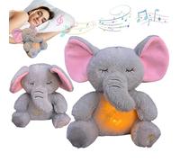 JULI Anxiety Relief Koala Elephant, Breathing Teddy Anxiety Bear with Calming Music, Lights, Sleeping Otter Plush, Soothing Elephant for Adults & Kids, Stress Relief Stuffed Animal