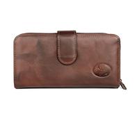 Julia Buxton Heiress Checkbook Wallet, Mahogany, Modern
