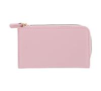 Julia Buxton USA Women's Fashionable L Zip Snap Premium Faux Leather Wallet, Champagne Blush