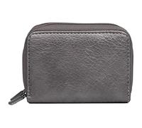 Julia Buxton USA Women's Solid Colored Pebbled Multi Card Wizard, Pewter