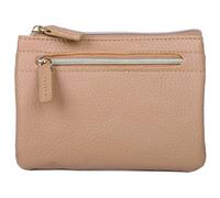 Julia Buxton Vegan Leather Wallet with Zipper, ID Windows, RFID Blocking, Card Slots & Key Ring, Compact Coin & Card Holder Case, Gift Idea, Camel, Modern
