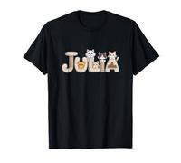Julia Cat Trees - Personalized Cute Name Word Art T-Shirt