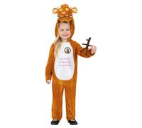 Smiffys Julia Donaldson Gruffalo’s Child Costume for Kids, All-in-One with Character Hood and Felt Accessory, Brown, Officially Licensed with Padded Character Hood and Stick Man Accessory