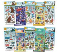 Julia Donaldson Sticker Collection, 10 Foil Sticker Sheets, Age 3+ | Official Licensed Product, Children's Parties, Party Bags or Stocking Fillers, Boys, Girls, Reusable on non-porous surfaces