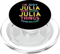 Julia Here Doing Julia Things Funny Julia Name PopSockets PopGrip for MagSafe