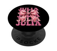 JULIA Name Coquette Bow Aesthetic for Women Girls PopSockets Adhesive PopGrip