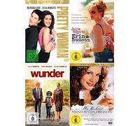 Julia Roberts 4 Films Collection: Pretty Woman + Wonder + The Wedding of My Best Friends + Erin Brockovich - A True Story [Set of 4]