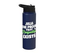 Julia The Proof that Perfection Exists Funny Julia Name Stainless Steel Insulated Water Bottle