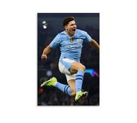 Julián Alvarez Classic Action Poster Football Sports Star Canvas Painting Wall Art Decorative Picture Prints Modern Decor Unframe-style 12x18inch(30x45cm)