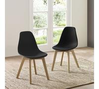 Julian Bowen Agatha Pair of Dining Chairs - Black