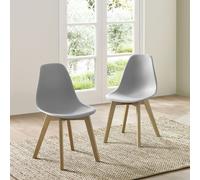 Julian Bowen Agatha Pair of Dining Chairs - Grey