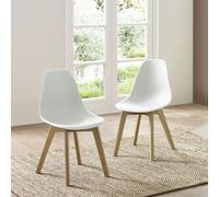 Julian Bowen Agatha Pair of Dining Chairs - White