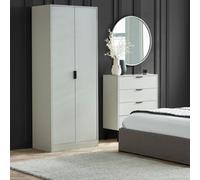 Julian Bowen Alba 2 Door Wardrobe - Silk Grey, Grey