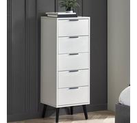 Julian Bowen Alba 5 Drawer Narrow Chest - Silk Grey