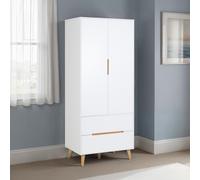 Julian Bowen Alicia 2 Door 2 Drawer Wardrobe - White
