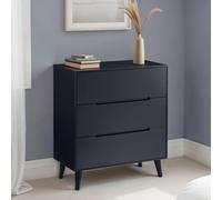 Julian Bowen Alicia 3 Drawer Matt Anthracite Chest of Drawers - Black - Wilko