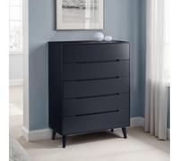 Julian Bowen Alicia 5 Drawer Matt Anthracite Chest of Drawers - Black - Wilko