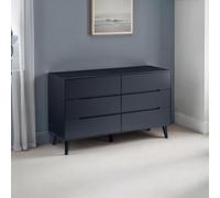 Julian Bowen Alicia 6 Drawer Wide Chest - Anthracite