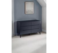 Alicia 6 Drawer Wide Chest - Black