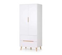 Julian Bowen Alicia 2 Door 2 Drawer Wardrobe, White