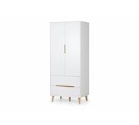 Julian Bowen Alicia 2 Door 2 Drawer Wardrobe, White