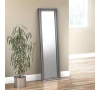 Julian Bowen Allegro Wall Mirror, Pewter, one size | Contemporary Wall Mounted Glass Full Body Mirror, Pewter, No Assembly Needed, for Bedroom, Living Room & Dressing Room