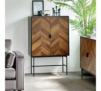 Julian Bowen Alvin 2 Door Filing Cabinet - Black & Brown
