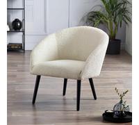 Julian Bowen Amari Boucle Accent Chair - Ivory, Cream