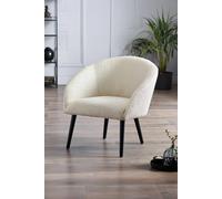 Julian Bowen Amari Boucle Accent Chair - Ivory, Cream